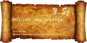 Nánássy Szilvia névjegykártya